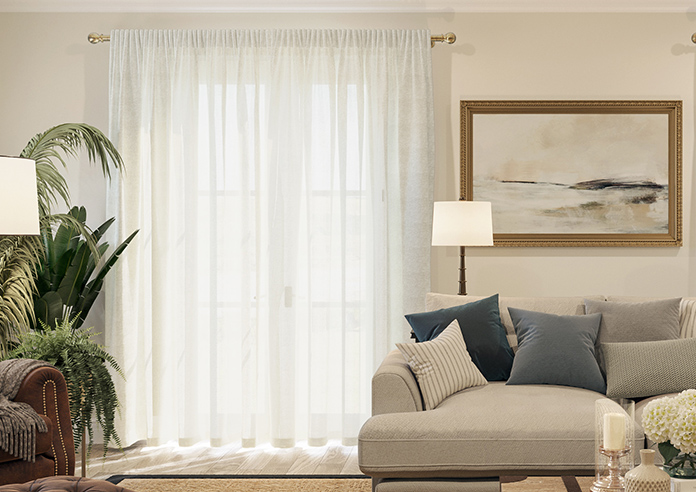 Pesaro Stripe Voile, White - Made to Measure Curtains - Image 7